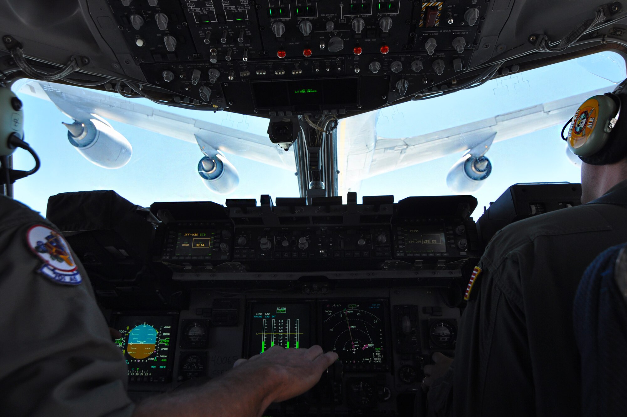 Pilots from the 701st Airlift Squadron conduct an aerial refueling mission Oct. 16, 2014 while en route to Key West Naval Air Station, Fla. The four-day training mission included 117 members from the 315th AW and was part of the wing’s Unit Effectiveness Inspection training, which is the U.S. Air Force’s new way of evaluating a unit’s wartime, contingency and force sustainment readiness. (U.S. Air Force Photo by Staff Sgt. Bobby Pilch)