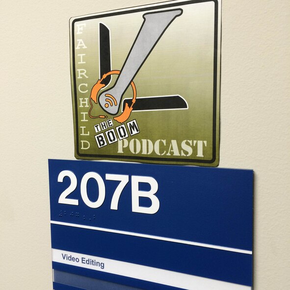 This is where the magic happens during Team Fairchild's The Boom Podcast every Friday at Fairchild Air Force Base, Wash. (U.S. Air Force photo/Staff Sgt. Benjamin W. Stratton)