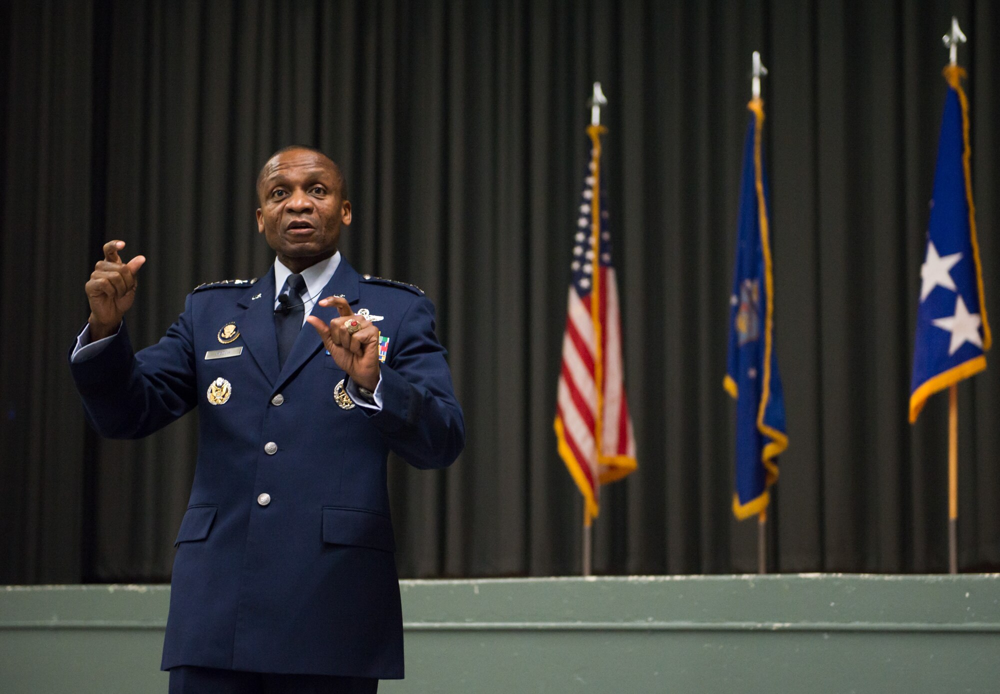 Gen. Darren McDew, Air Mobility Command commander, visited Travis Air Force Base Oct. 14-17 for the AMC Civic Leader Conference. The conference was an opportunity for McDew to provide his civic leaders a first-hand look at Travis' mission and operations. The civic leaders are civilian representatives from AMC bases and were chosen by their commander.