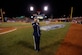 Airman 1st Class Michelle Doolittle sings "God Bless America" Oct. 26, 2014, during the seventh-inning stretch of Game 5, of the 2014 World Series. She represented the Airmen from Travis Air Force Base, California and the Air Force at the game. Doolittle is an Air Force Band of the Golden West vocalist. (Courtesy photo)