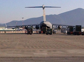 In early September, Joint Public Affairs Support Element, Joint Communications Support Element, Joint Planning Support Element prepare to move out in support of Operation United Assistance near Pisa, Italy. The U.S. Agency for International Development is the lead U.S. Government organization for Operation United Assistance. U.S. Africa Command is supporting the effort by providing command and control, logistics, training and engineering assets to contain the Ebola virus outbreak in West Africa.