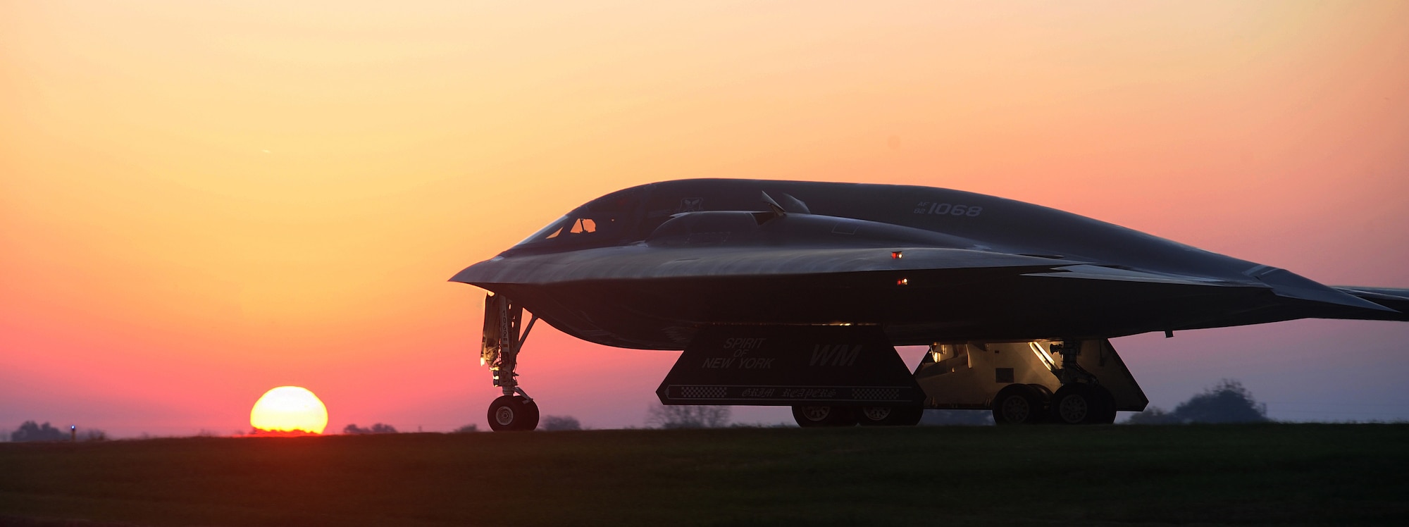 A B-2 Spirit bomber taxis on a flight line during Exercise Global Thunder 15. The B-2 is one of the key aircraft used to support U.S. Strategic Command’s global strike and bomber assurance and deterrence missions. Its stealth capabilities provide U.S. decision makers the capability to deter strategic attacks and, if necessary, penetrate the most secure defense systems to rapidly deliver its payload when called upon by the President and Secretary of Defense. (U.S. Air Force photo by Airman 1st Class Joel Pfiester/Released)