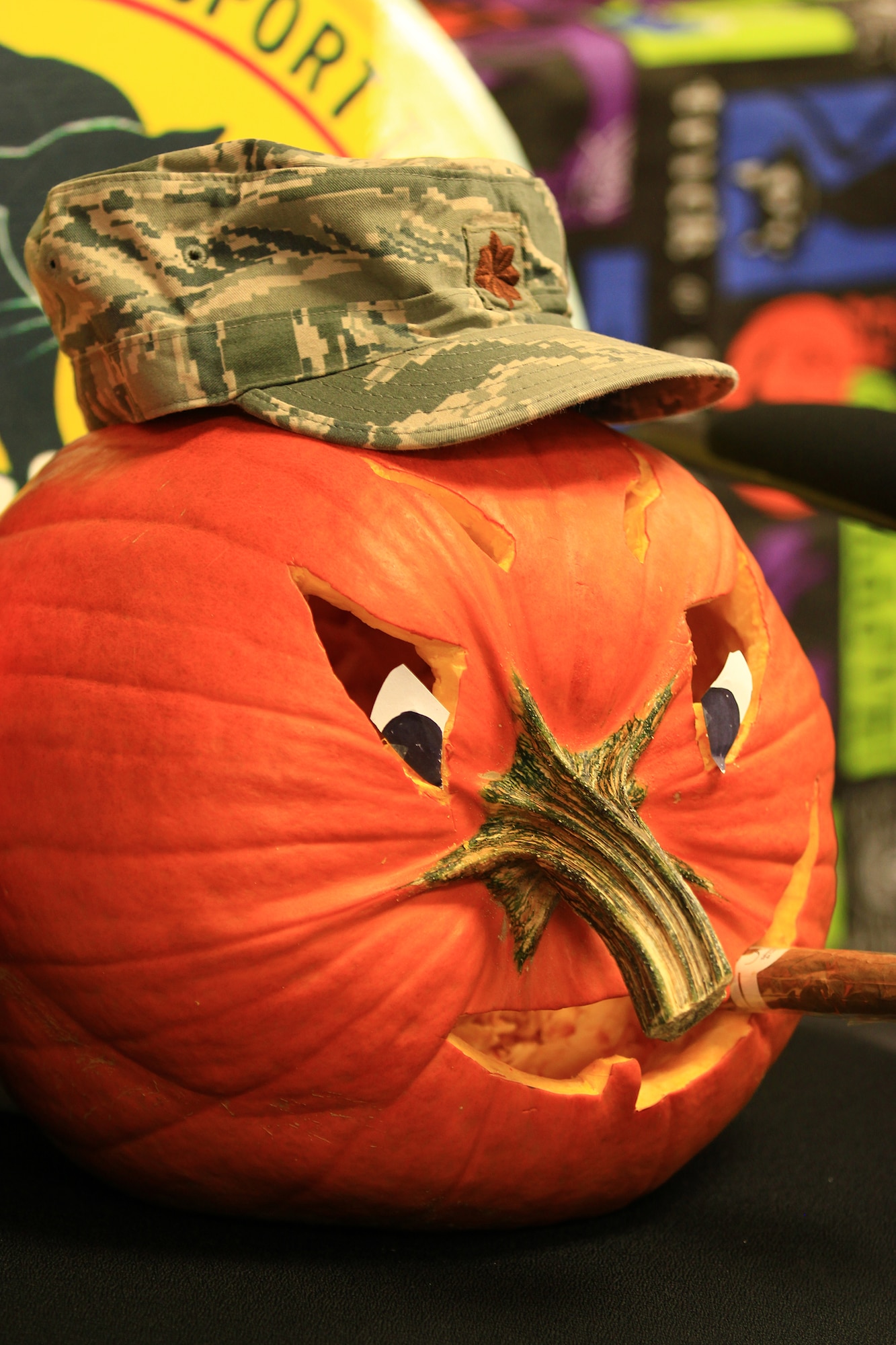 WRIGHT-PATTERSON AIR FORCE BASE, Ohio - Members of the 445th Aeromedical Staging Squadron participated in a pumpkin carving contest held during the Oct. 5, 2014 unit training assembly. The event was hosted by the Airman's Council. (U.S. Air Force photo/Tech. Sgt. Patrick O'Reilly)