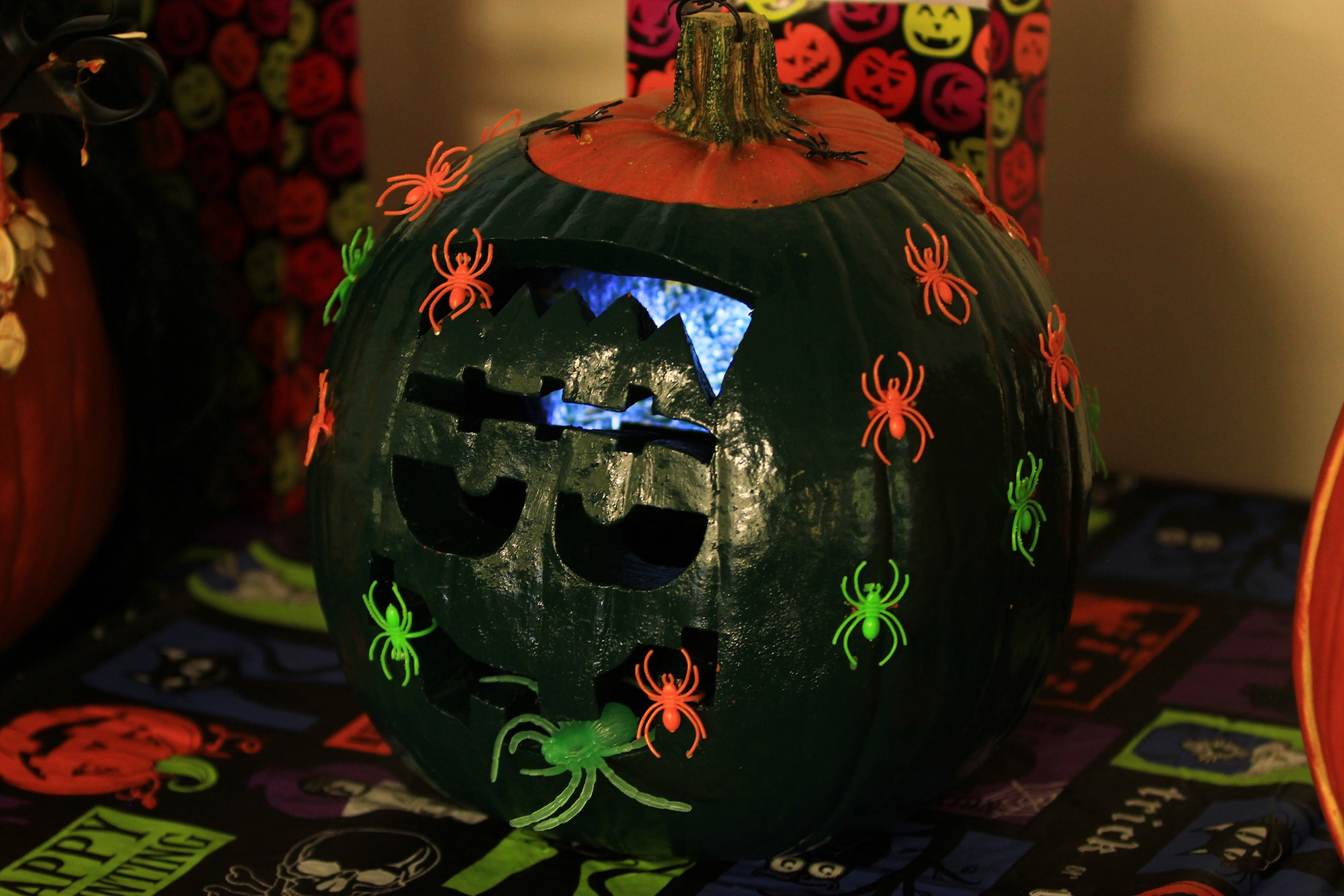 WRIGHT-PATTERSON AIR FORCE BASE, Ohio - Members of the 445th Aeromedical Staging Squadron participated in a pumpkin carving contest held during the Oct. 5, 2014 unit training assembly. The event was hosted by the Airman's Council. (U.S. Air Force photo/Tech. Sgt. Patrick O'Reilly)