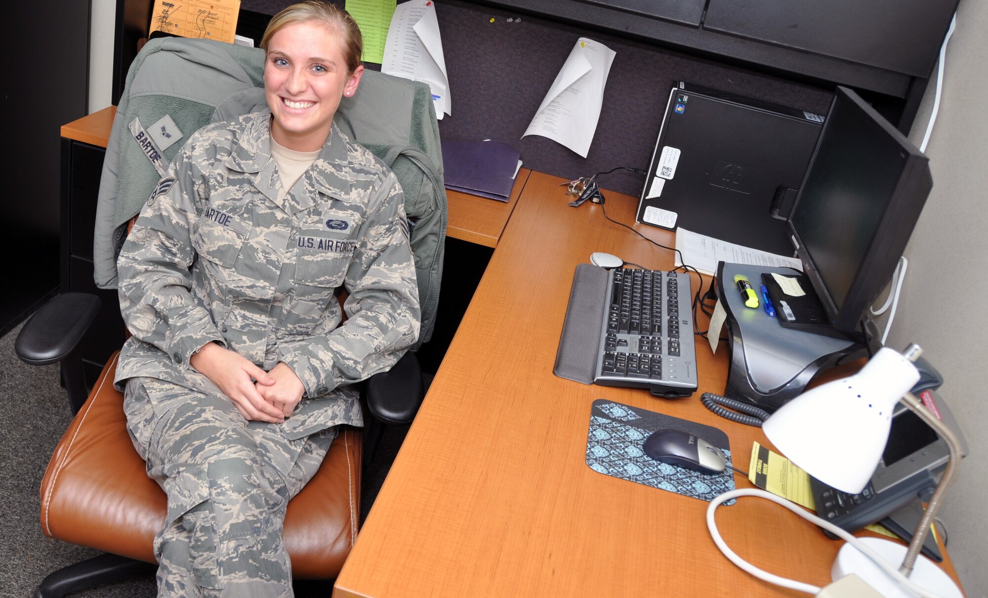 Senior Airman Vanessa M. Bartoe, a personnel specialist at the 911th Airlift Wing, Pittsburgh International Airport Air Reserve Station, reflects on her past year as President of the Airmen’s Council, Oct. 7, 2014. Keeping a steady focus on growing the organization and helping Airmen become well rounded professionals are just some of the goals of this young organization. (U.S. Air Force photo by Senior Airman Joseph E. Bridge)
