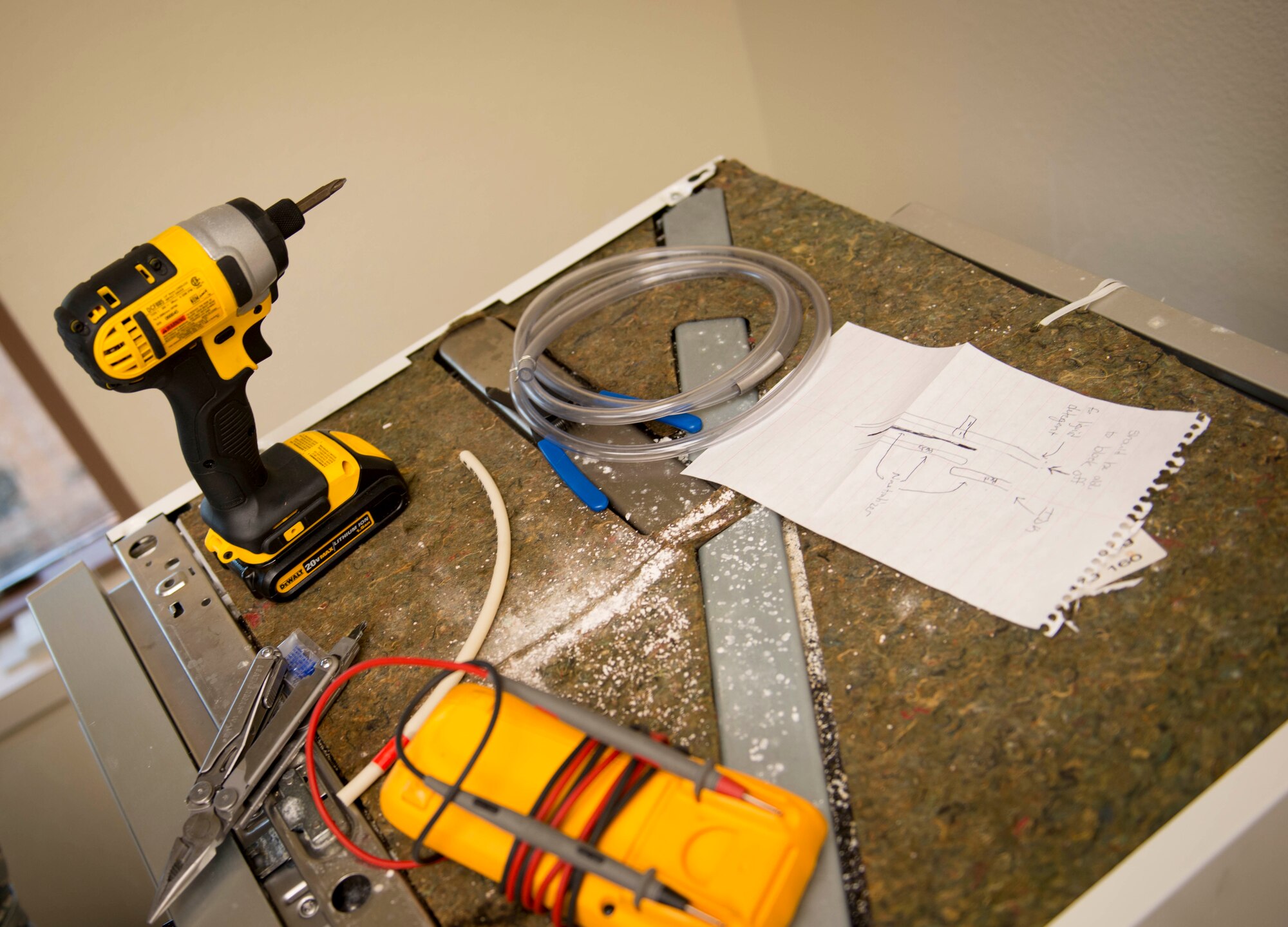 Tools rest on top of a machine on Minot Air Force Base, N.D., Oct. 22, 2014. Biomedical equipment technicians are responsible for repairs, calibrations, purchases and preventive maintenance of all biomedical equipment on base. (U.S. Air Force photo/Airman 1st Class Sahara L. Fales)