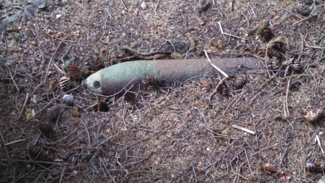 A partially exposed unexploded ordnance was found in the Dolly Sods Wilderness Area.
