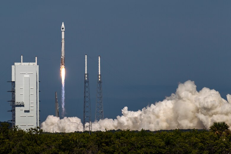 The U.S. Air Force supported the successful launch of a United Launch Alliance Atlas V rocket carrying the Air Force's eighth Block IIF navigation satellite for the Global Positioning System at 1:21 p.m. EDT Oct. 29 from Space Launch Complex 41, Cape Canaveral Air Force Station, Fla. GPS is a space-based, world-wide navigation system providing users with highly accurate, three-dimensional position, velocity and timing information 24 hours a day in all weather conditions, and GPS satellites also serve and protect our warfighters by providing navigational assistance for U.S. military operations on land, at sea, and in the air.  
(Photo/John Studwell)
