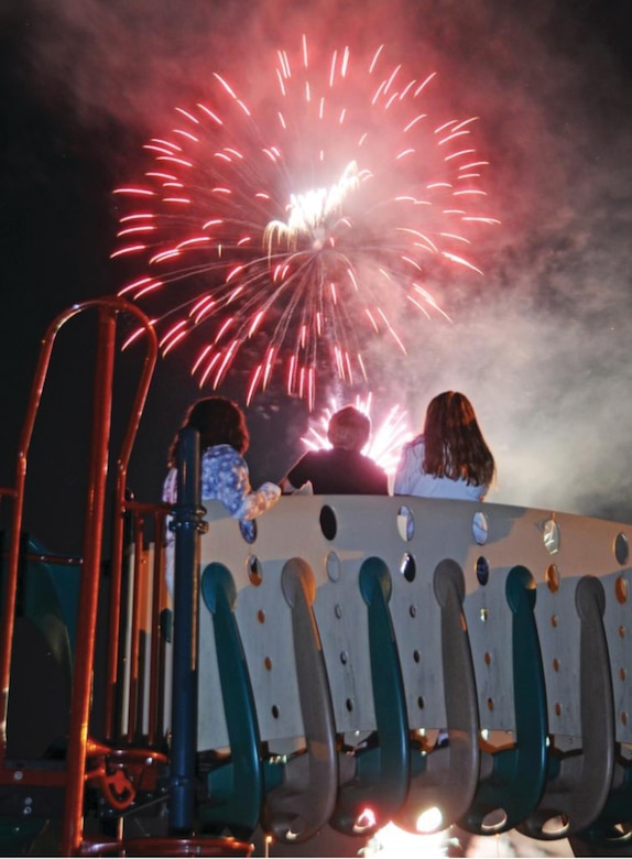 The 3rd annual fireworks display was held July 5, 2014, at Fishtrap Lake. 