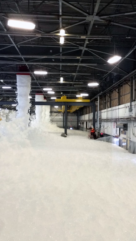 A foam test is conducted at Joint Base Andrews, Md.