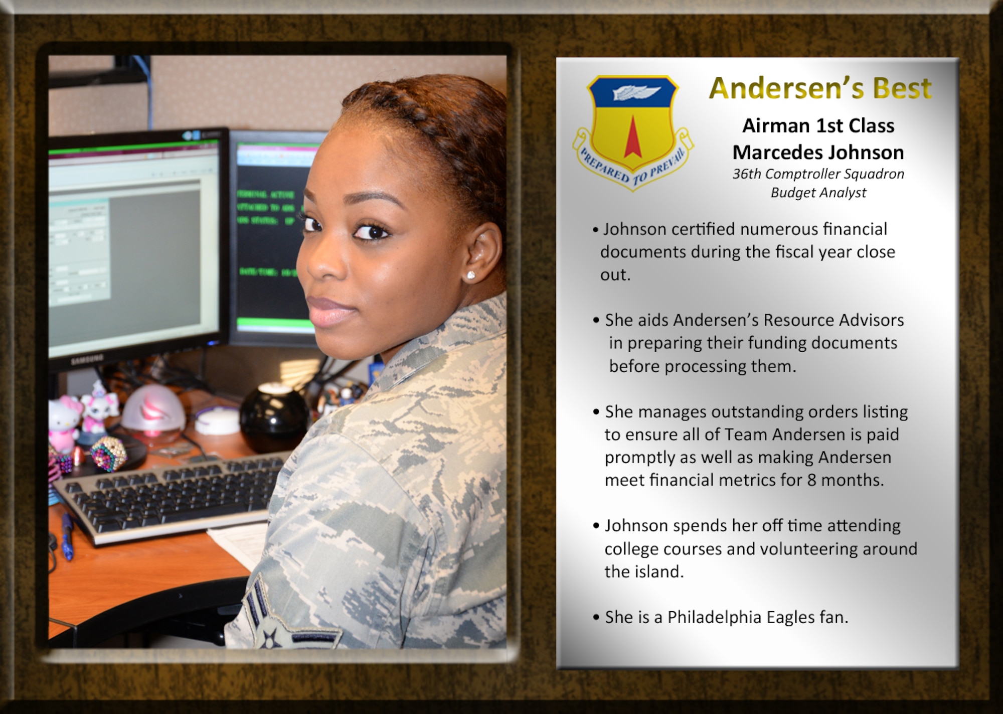 Team Andersen&rsquo;s Best: Senior Airman Marcedes Johnson &gt; Andersen 