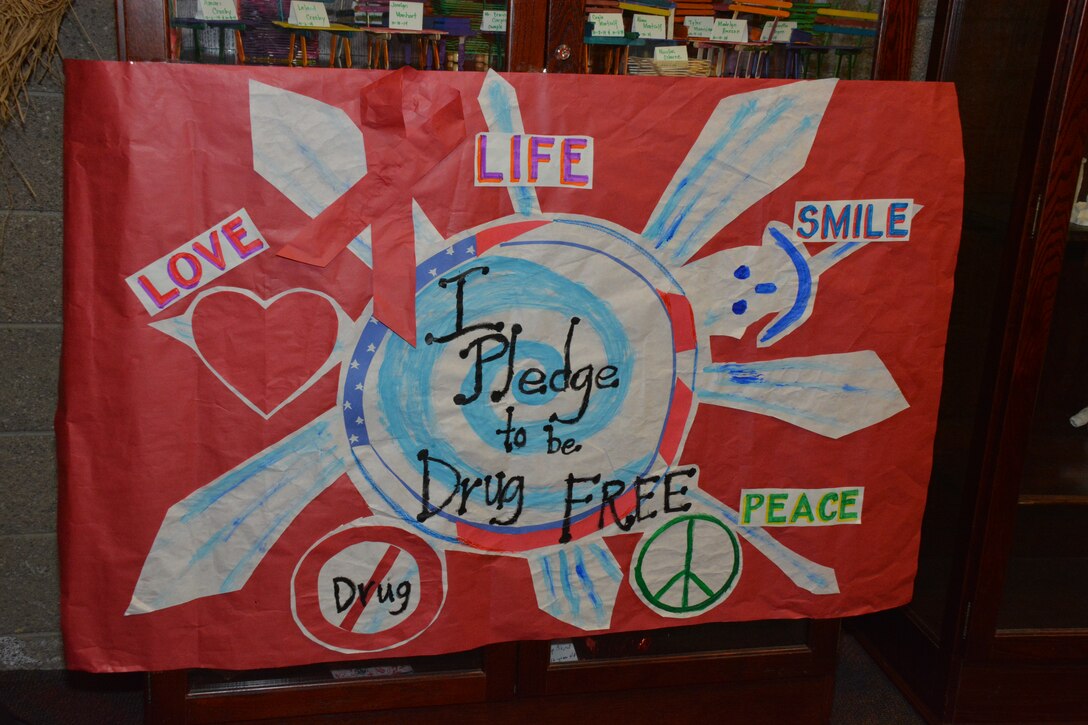Youth Center Children Decorate Doors Oct 29 As Part Of Red Ribbon
