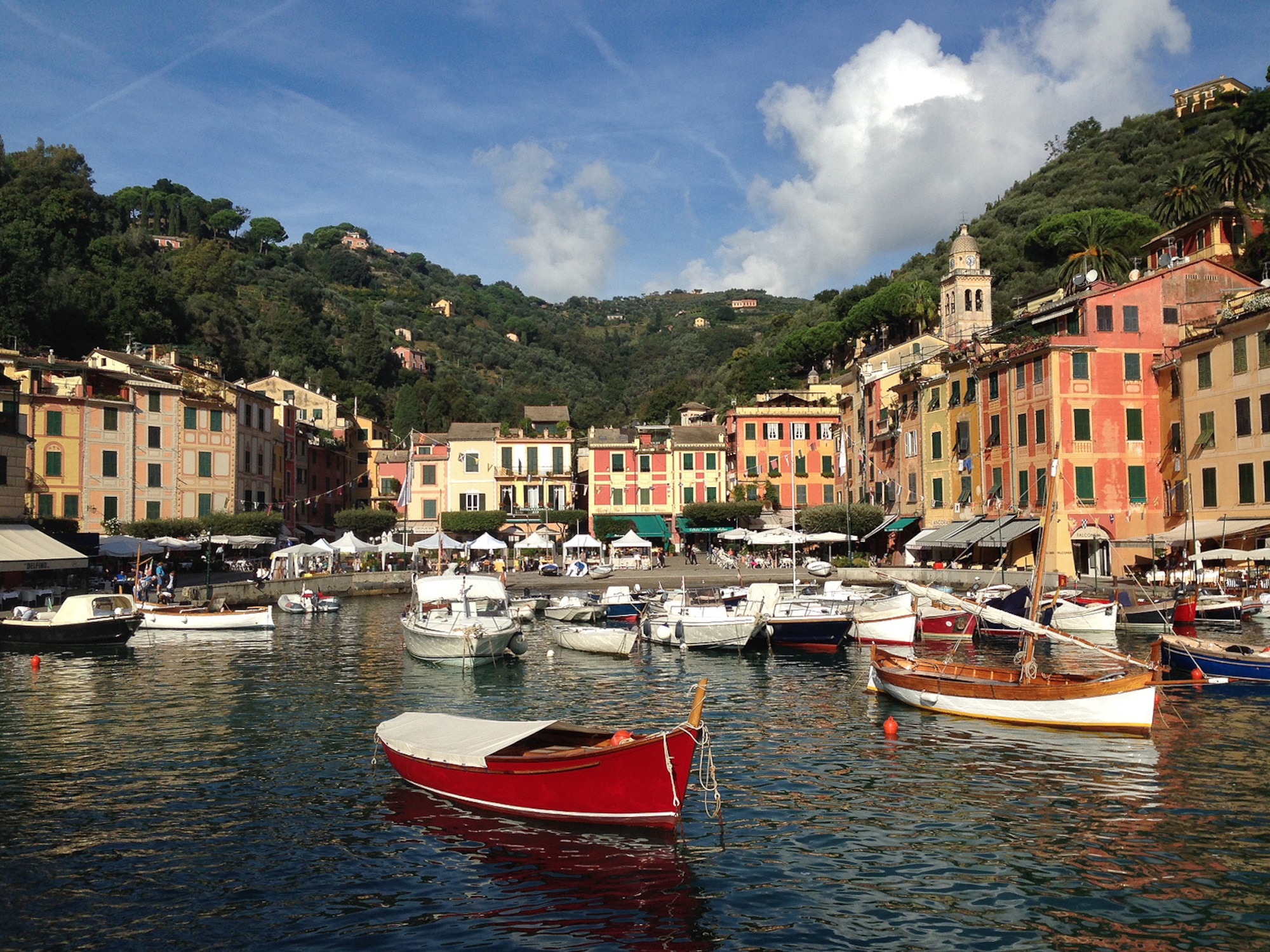 Portofino, Italy, sits just north of the Cinque Terre National Park in the Italian Riviera, as another popular tourist’s destination boasting rich history, resorts, beaches and picturesque views. Visitors can find many recreational boats and ships parked in the harbor from all over Europe and even spot a celebrity or two. (U.S. Air Force photo/Staff Sgt. Jessica Hines)