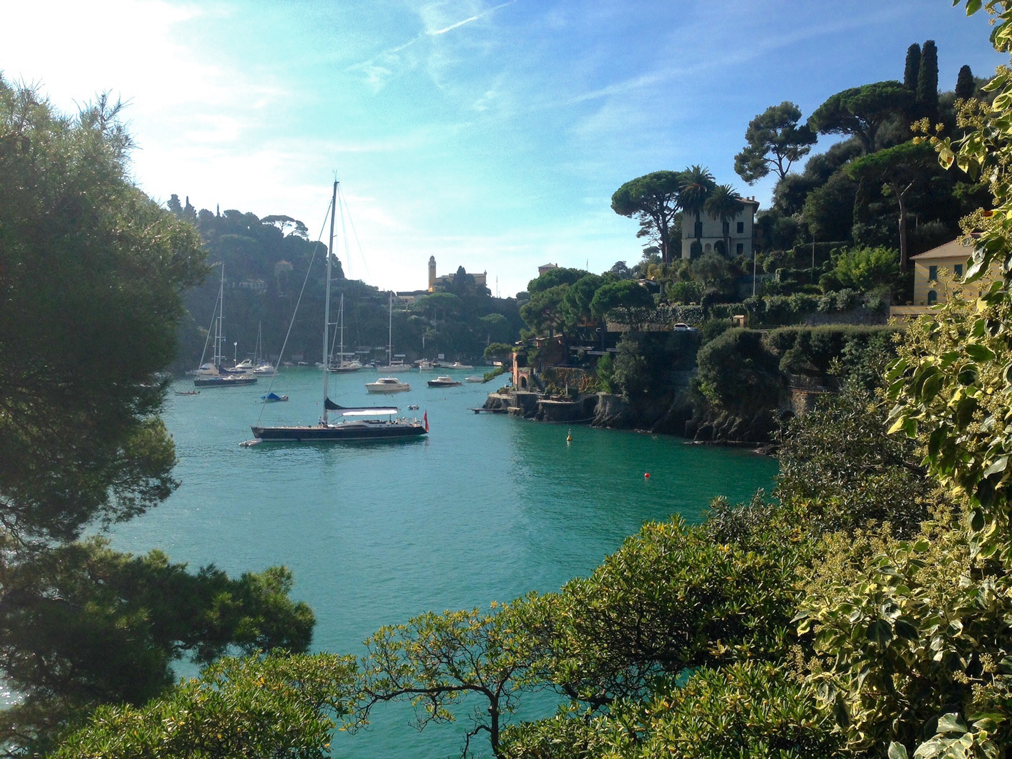 Portofino, Italy, sits just north of the Cinque Terre National Park in the Italian Riviera. One of the more popular resort towns, Portofino offers shopping, art galleries, cafes, restaurants, hiking, sightseeing and more to visitors. (U.S. Air Force photo/Staff Sgt. Jessica Hines)