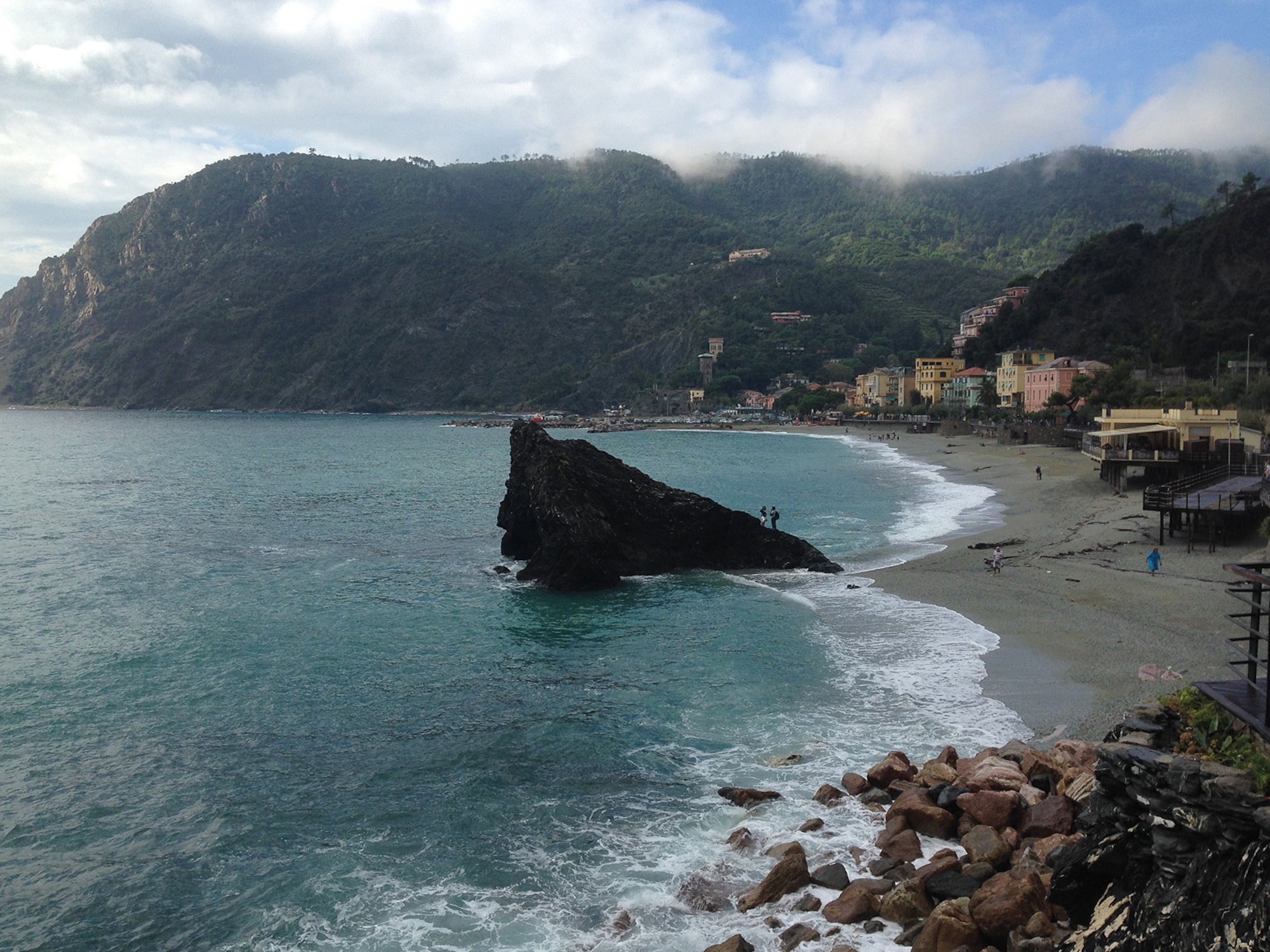 Monterosso al Mare is one of the five villages of Cinque Terre and hosts one of the more prominent sand beaches of the area, popular with summer tourists. The town also features a castle, the parish church of St. John the Baptist and a Capuchin Monastery. (U.S. Air Force photo/Senior Airman Michael Battles)