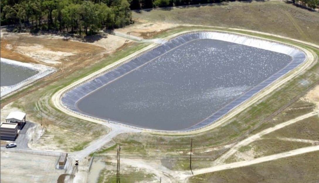 A similar structure of a water storage impoundment located in North Carolina.