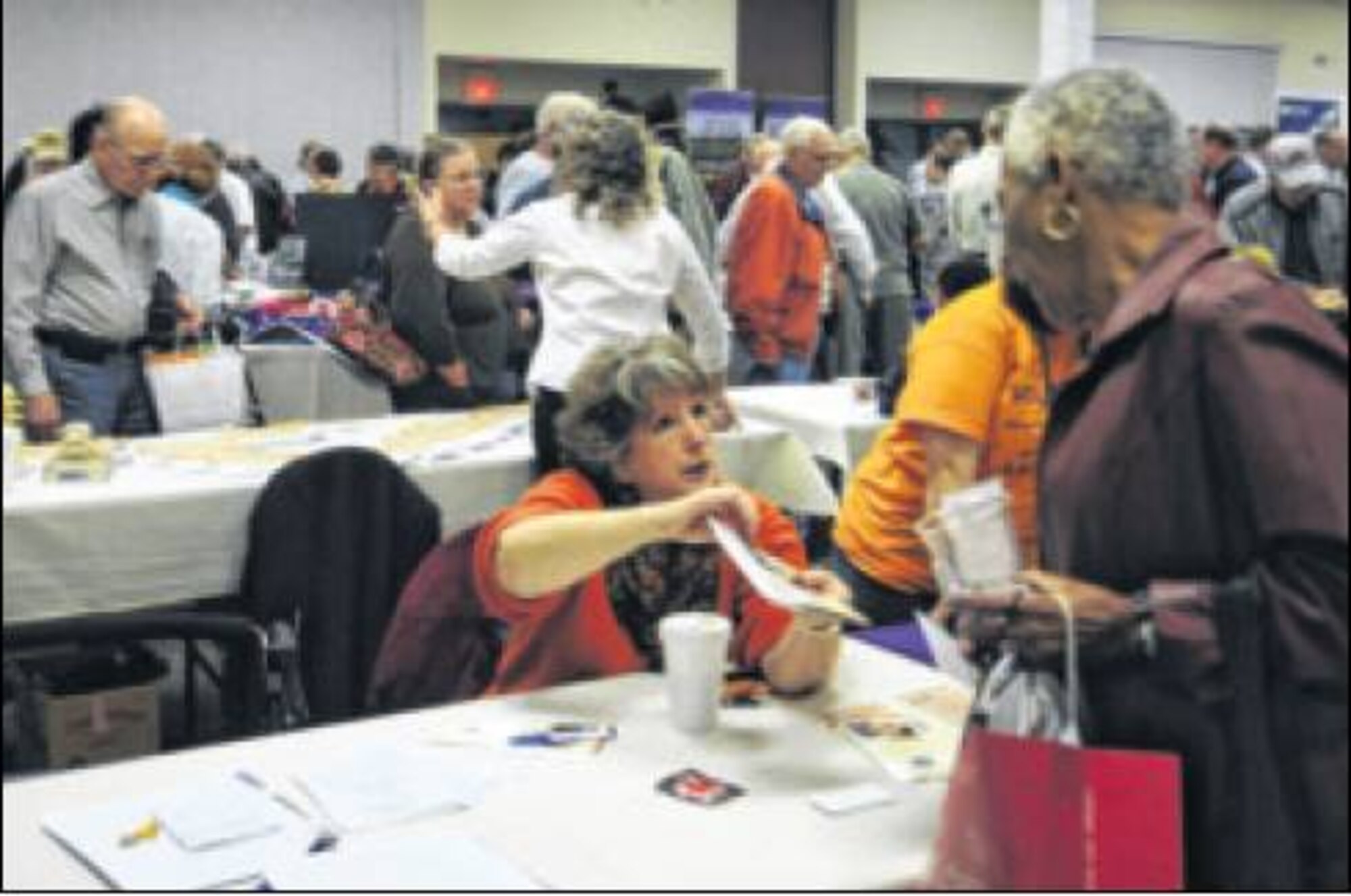 Approximately 50 vendors and booths were on site at the Hope Hotel for Retiree Appreciation Day to provide information to participants. (Air Force photos by Diane Kofoed