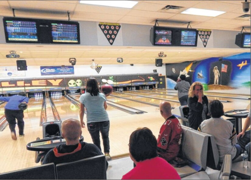 The Air Force Audit Agency hosted a bowling outing to raise funds for the Miami Valley Combined Federal Campaign on Oct. 23 at the Kittyhawk Bowling Center. It was one of the many MVCFC fundraisers taking place at Wright-Patterson Air Force Base for the 2014 campaign. The campaign runs through Nov. 14. (Photo contributed by Cindy Holbrook)