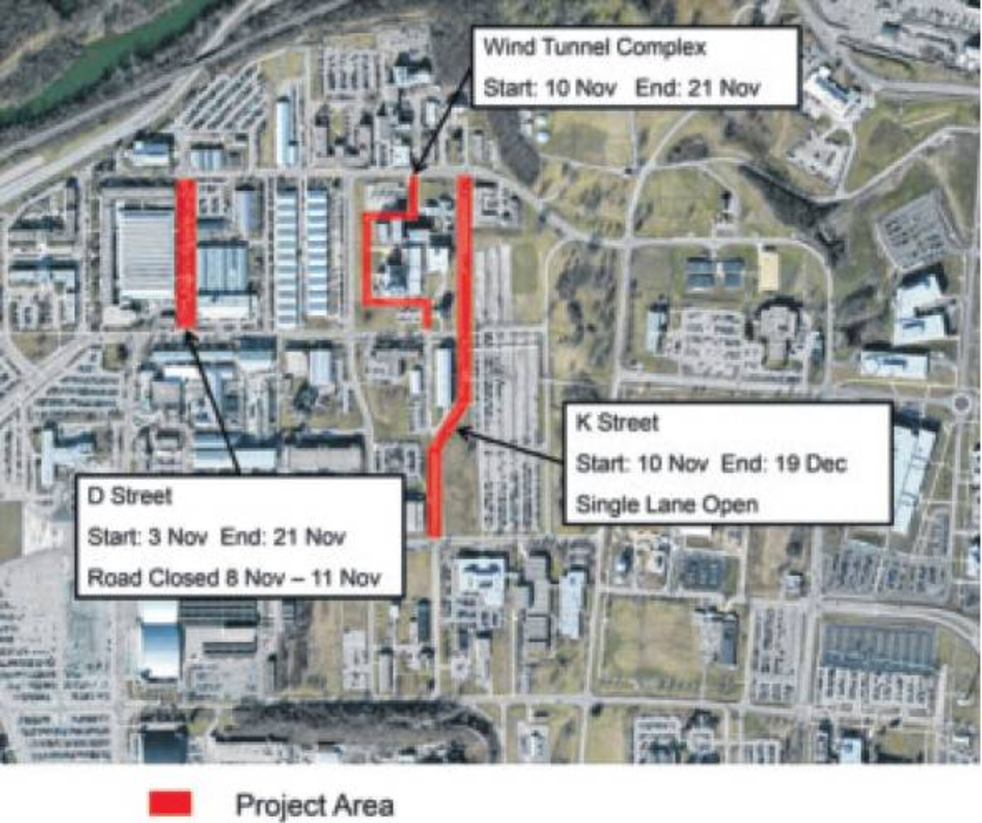 Road projects will affect Areas A, B during November, December