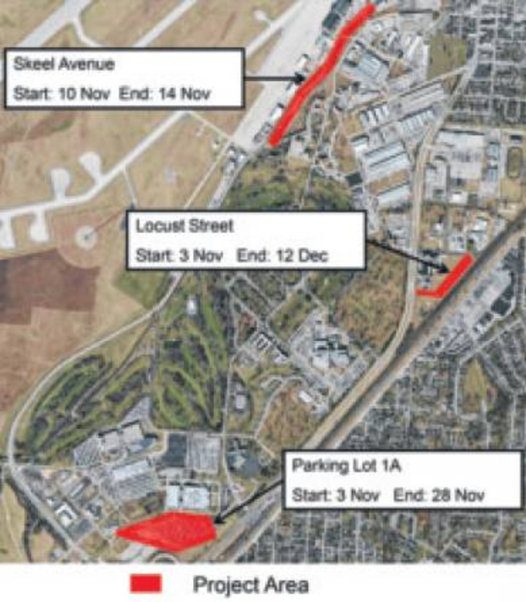 Road projects will affect Areas A, B during November, December