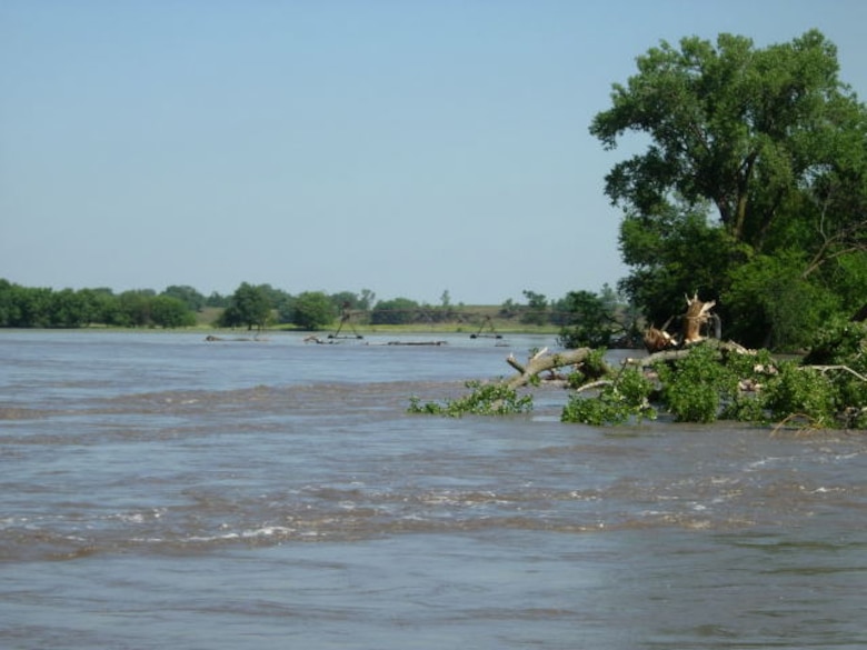 In 2010, high Elkhorn River flows caused extensive bank erosion and tree damage just upstream of County Road F and the Elkhorn River Bridge east of Scribner, Neb.