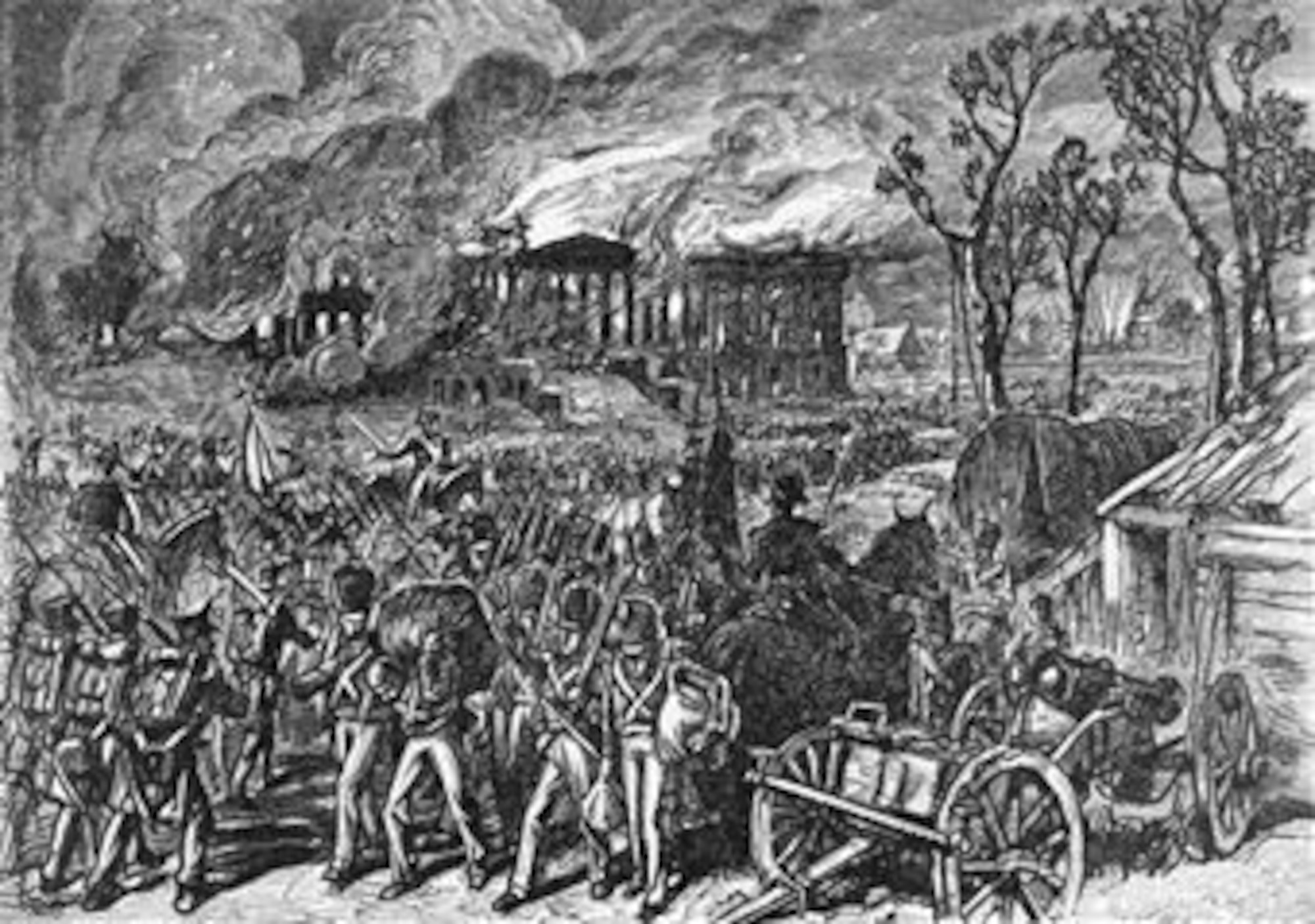 The burning of federal buildings in the nation's capital 200 years ago this week was a psychological victory for the British, but little else, according to an Army historian. (Courtesy Library of Congress)