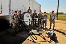 Members of the 91st Missile Maintenance Squadron pose for a photo on Minot Air Force Base, N.D. Individuals were chosen to represent the 91st Missile Wing at the 2014 Global Strike Challenge. (U.S. Air Force photo/Senior Airman Brittany Y. Bateman)