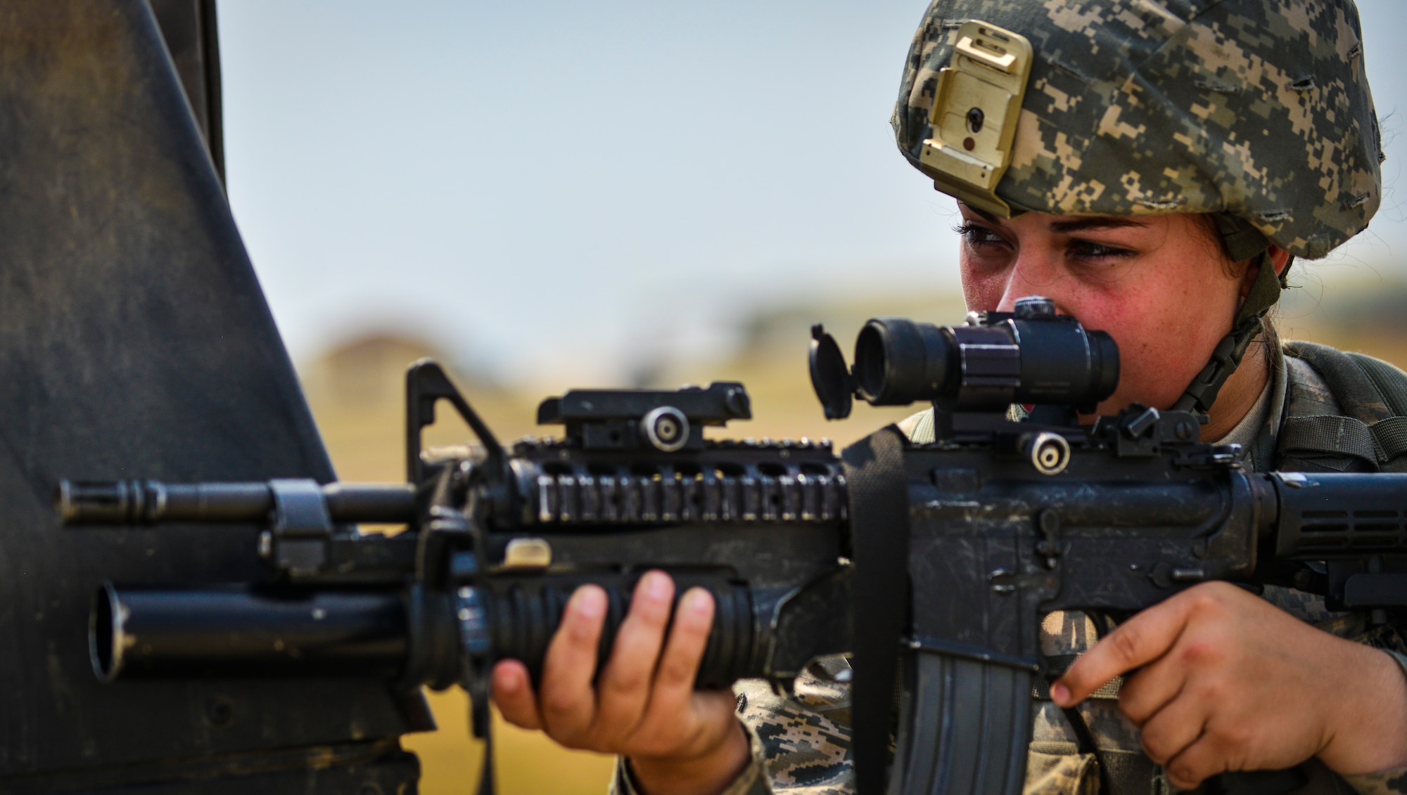Airman 1st Class Kaitlyn Reininger, 39th Security Forces security response team member, participates in a local readiness exercise Aug. 28, 2014, Incirlik Air Base, Turkey. First responders reported to the scene reported to provide medical and emergency attention as needed.  (U.S. Air Force photo by Senior Airman Nicole Sikorski/Released) 