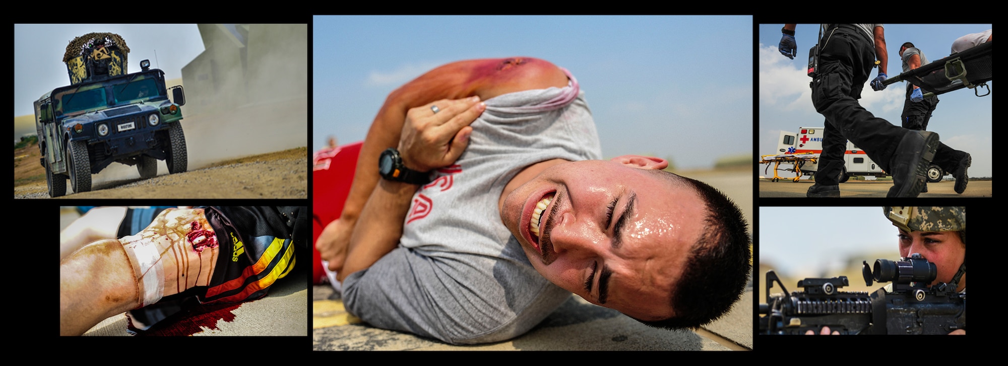 Responders including security forces, fire and medical Airmen from the 39th Air Base Wing participated in an emergency response training day Aug. 28, 2014, Incirlik Air Base, Turkey. First responders frequently train to ensure mission readiness and keep skills sharp for real world situations. (U.S. Air Force photo by Senior Airman Nicole Sikorski/Released) 