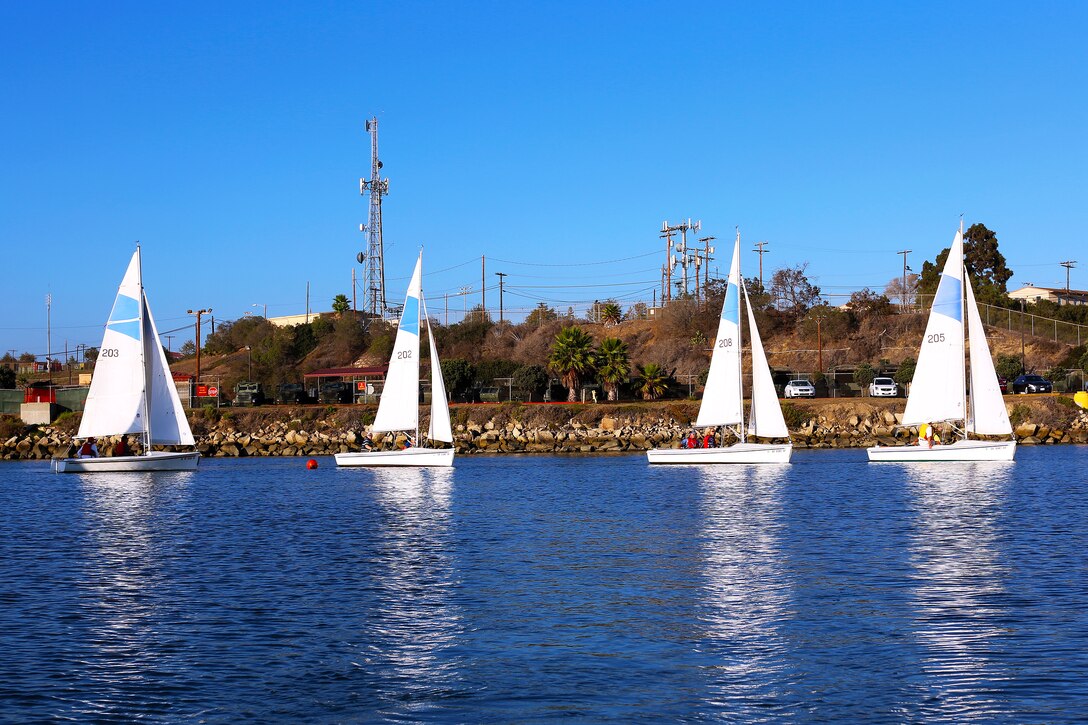 Nineteen people competed in small sailboat races held at the Del Mar Marina here, Aug. 27.


This event was also the culmination of the 2014 Summer Small Boat Race Series, which featured 41 races this season. The participants sailed using the Capri 16.5, and the Nomad 14 sailboats.
