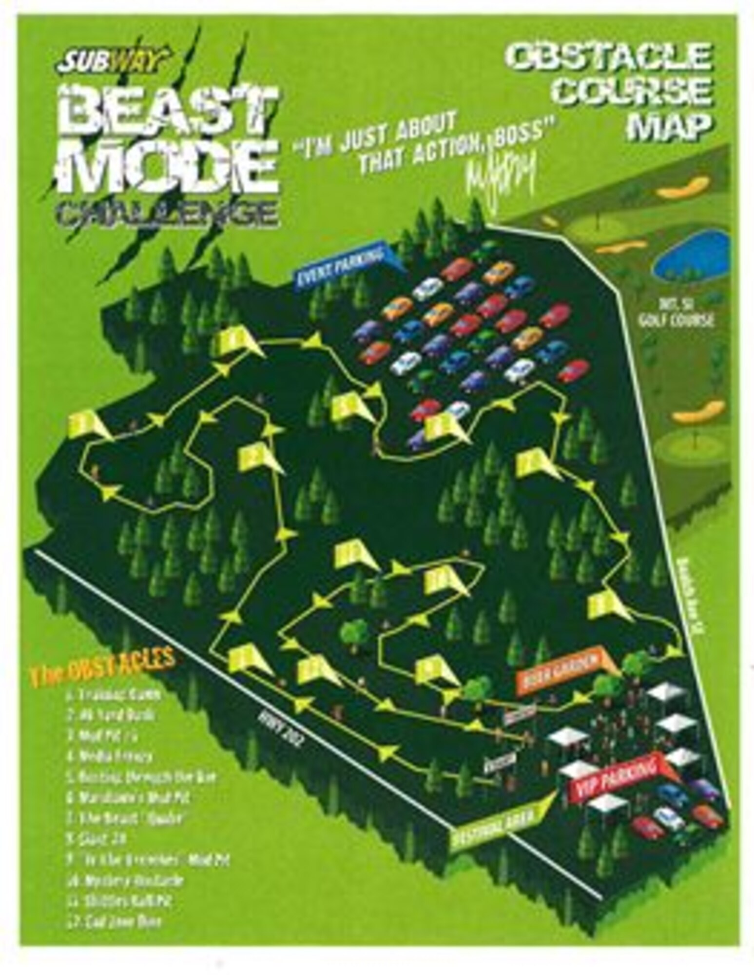 AFR Beast Mode Challenge map (courtesy graphic)