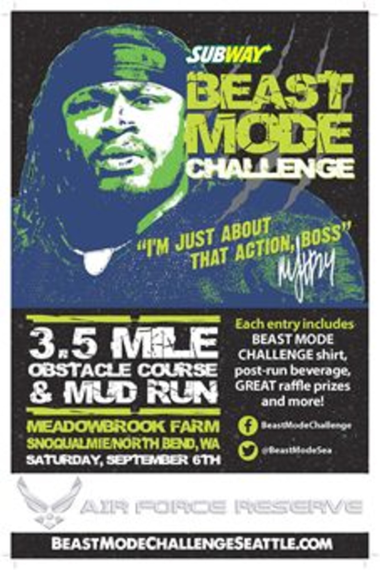 Air Force Reserve presents the Subway Beast Mode Challenge (Courtesy graphic)