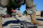 Soldiers with the Virginia Army National Guard’s Chemical, Biological, Radiological, Nuclear, High Yield Explosive Enhanced Response Force Package, or CERFP, work through a training exercise as part of the CERFP Heavy Collapse Specialist Course at Camp Gruber, Okla. The CERFP is trained in a variety of techniques in order to respond to large-scale disaster situations where urban search and rescue skills area needed.