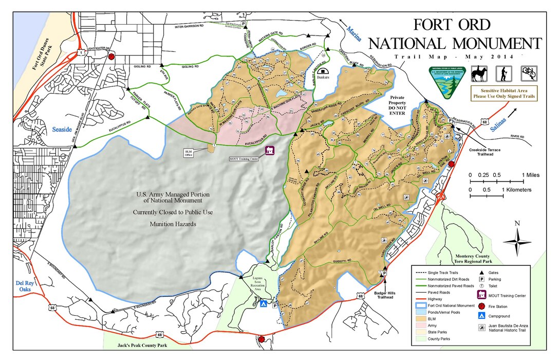 The Fort Ord habitat restoration project includes restoration of 65 acres of endangered plants, and monitoring more than 9,000 acres to ensure that the habitat returns to the conditions prior to the Army's munitions cleanup activities.