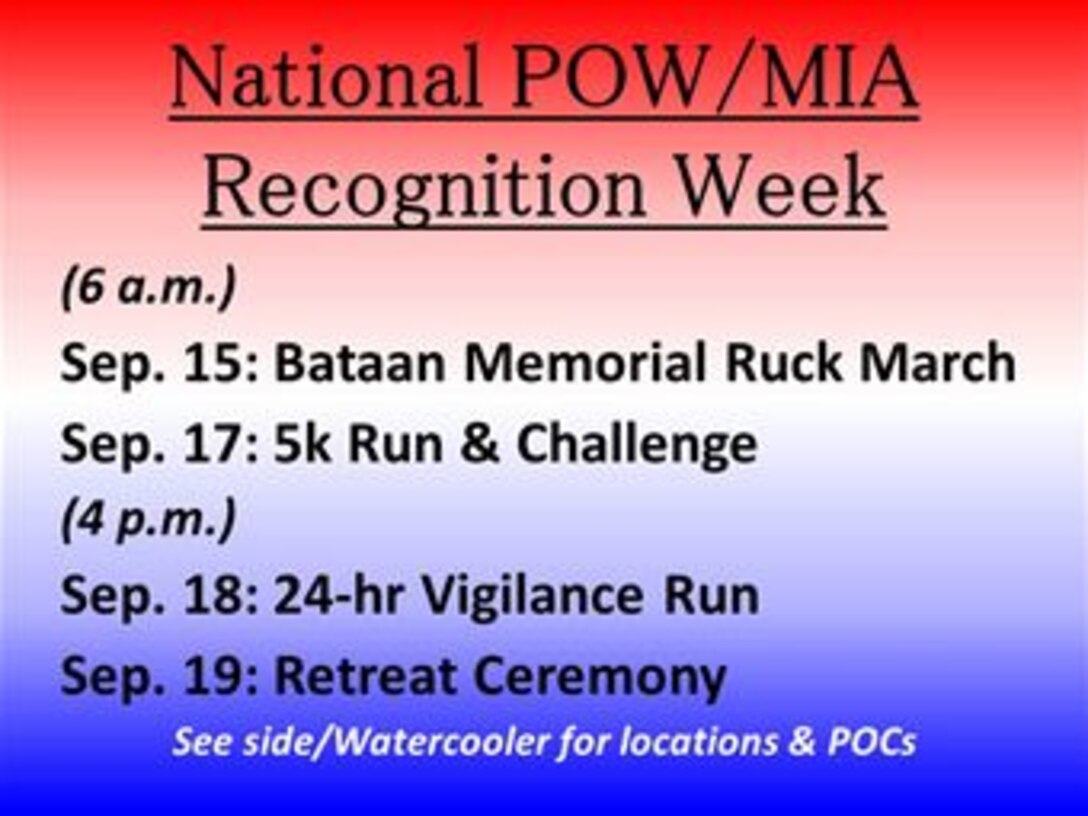 140905 National POW/MIA Recognition Week activities