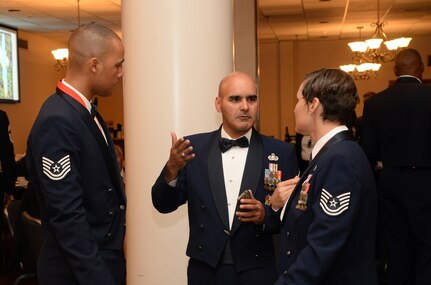 Senior NCO induction ceremony takes place Aug. 22, at Joint Base San Antonio-Randolph to recognize individuals who progress through the ranks and are selected for promotion to master sergeant, transitioning them to senior leadership levels with more responsibility. (U.S. Air Force photo by Johny Saldivar)