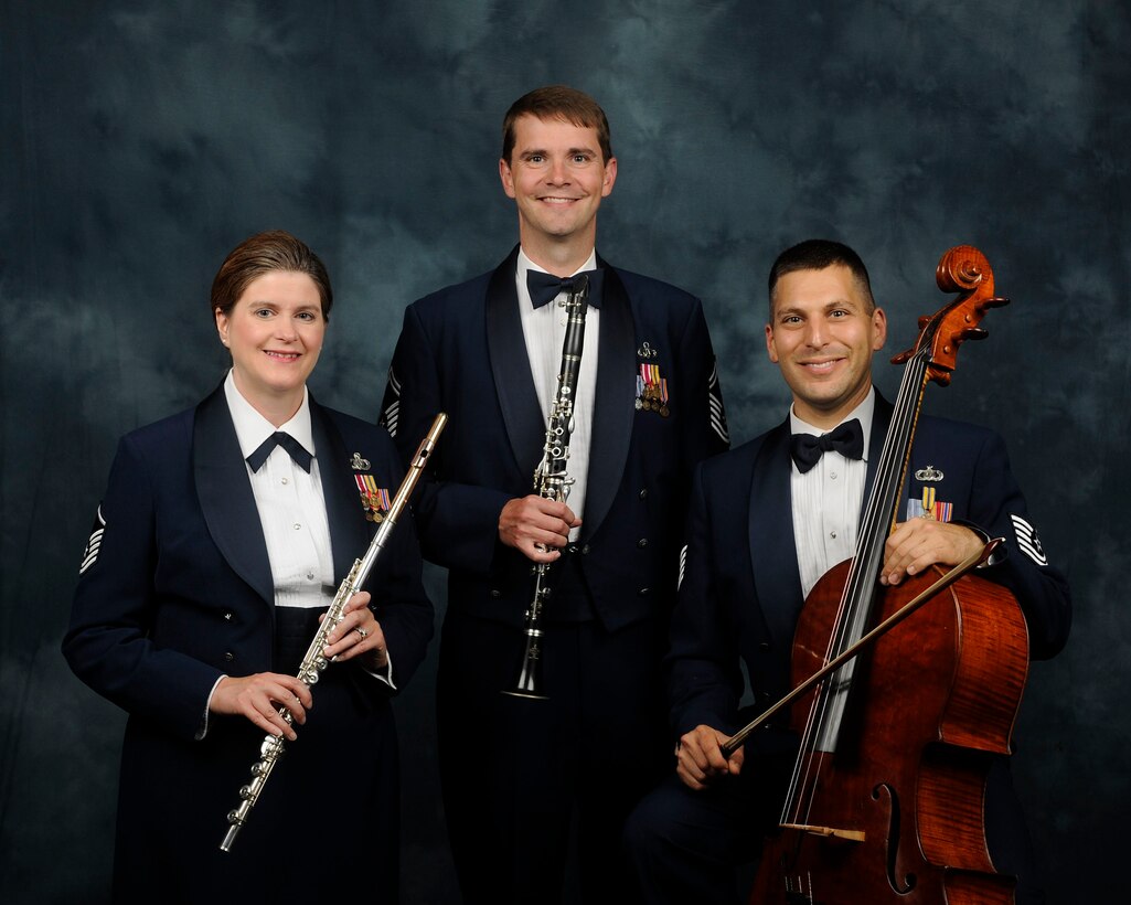 The U.S. Air Force Chamber Trio is one of the Band's small ensembles that will present a chamber recital this fall. (U.S. Air Force photo/released 11th Wing Public Affairs)