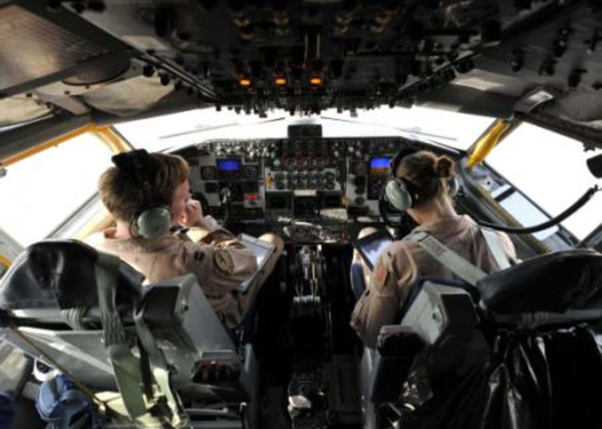 On June 27, 2014 four aircrews from the 91st Air Refueling Squadron (ARS) were tasked to forward deploy, on short notice, in support of the fight against the Islamic State of Iraq and the Levant (ISIL). Two KC-135s, each carrying two crews and a maintenance package, were flown 16 hours non-stop to the U.S. Central Command's Area of Responsibility (AOR) in Southwest Asia. (Courtesy photo)