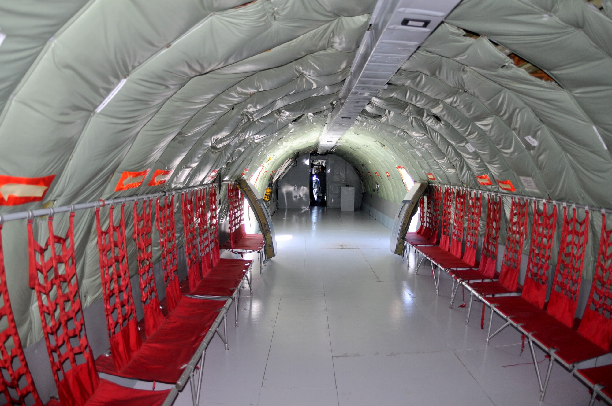 A static display of a KC-135A Stratotanker was recently opened and featured by members of the 931st Maintenance Squadron at the air park at McConnell Air Force Base, Kan., Sept. 7, 2014.  The Boeing Company's model 367-80 was the basic design for the KC-135A. (U.S. Air Force photo by Staff Sgt. Abigail Klein)