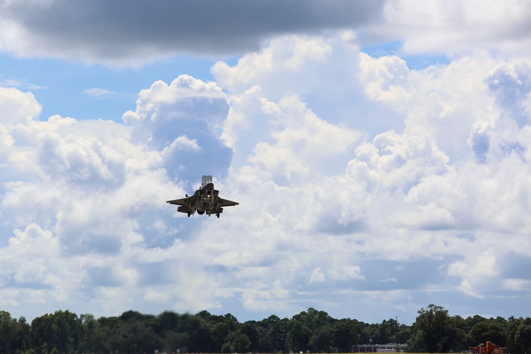 Marine Fighter Attack Training Squadron 501 (VMFAT-501), the Marine Corps' only F-35B Lightning II Joint Strike Fighter training squadron, completed their first F-35B Lightning II takeoff supported entirely by Marine maintainers aboard Marine Corps Air Station Beaufort, S.C., Sept. 4. The squadron's F-35B Lightning II aircraft, designed by Lockheed Martin, is normally maintained by both Marine maintainers and Lockheed Martin technicians making the squadron's 100 percent Marine maintenance paramount for aircraft operations in deployed environments.  The F-35B Lightning II JSF will replace the Marine Corps’ aging legacy tactical fleet. In addition to replacing the F/A-18A-D Hornet, the Marine Corps will replace the AV-8B Harrier and EA-6B Prowler, essentially necking down to one common tactical fixed-wing aircraft. The integration of the F-35B/C strike fighters will provide the dominant, multi-role, fifth-generation capabilities needed across the full spectrum of combat operations to deter potential adversaries and enable future naval aviation power projection.