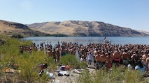 About 1,800 people unexpectedly visited the Dunes, a popular site located at Snake River Mile 102 on the south shoreline about three miles downstream of Lower Granite Lock and Dam, causing significant environmental damage, and potential public health and safety concerns.