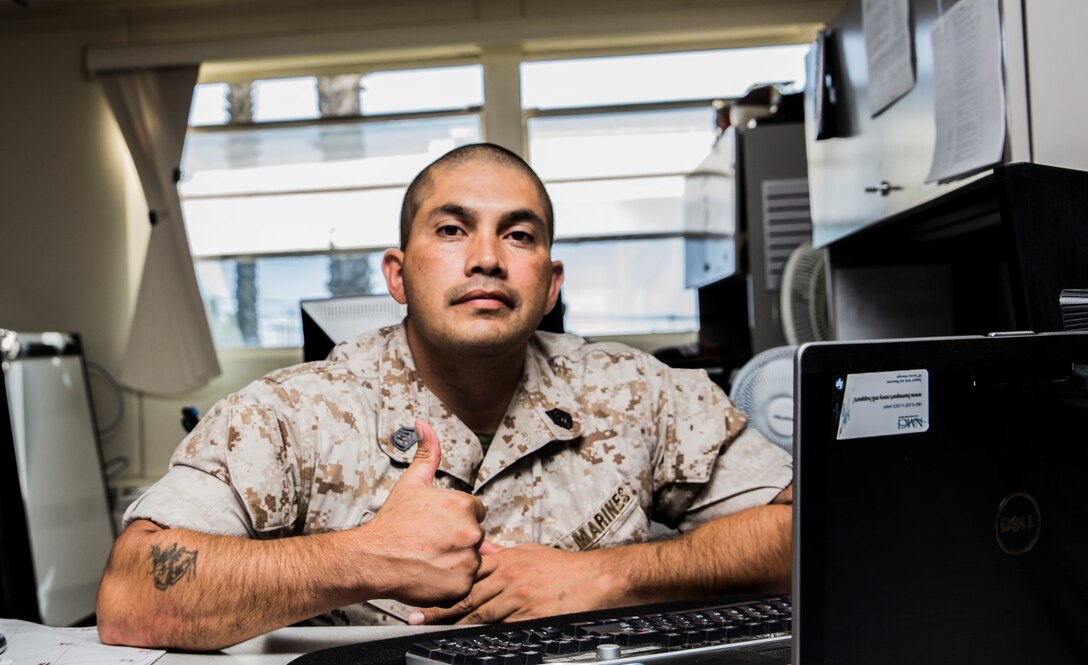 Gunnery Sgt. Jose D. Alvizo has tailored his leadership style to one basic principle; set an example that others will want to follow. Alvizo, logistics chief, 15th Marine Expeditionary Unit, 35, is from Fort Worth, Texas. (U.S. Marine Corps photo by Sgt. Emmanuel Ramos/Released)