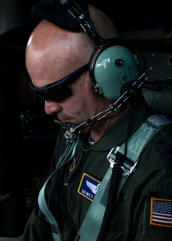 U.S. Air Force Lt. Gen. Carlton D. Everhart II, 18th Air Force commander, sits in the flight deck of a 317th Airlift Group C-130J Aug. 27, 2014, at Dyess Air Force Base, Texas. Everhart visited the 317th AG to meet the group’s Airmen, understand its mission, learn about challenges and assist in developing solutions to those challenges. (U.S. Air Force photo by Senior Airman Peter Thompson/Released)