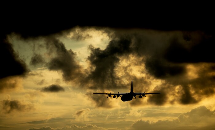 An Air Force Reserve aircrew flying a C-130 Hercules assigned to the 910th Airlift Wing, Youngstown Air Reserve Station, Ohio, performs aerial spraying for mosquitos Sept. 6, 2014, over Joint Base Charleston – Weapons Station, S.C. The insecticide the unit uses is mixed with water to dilute the product to exact specifications to cause no harm to insects or wildlife other than mosquitos. (U.S. Air Force photo/Senior Airman Dennis Sloan)