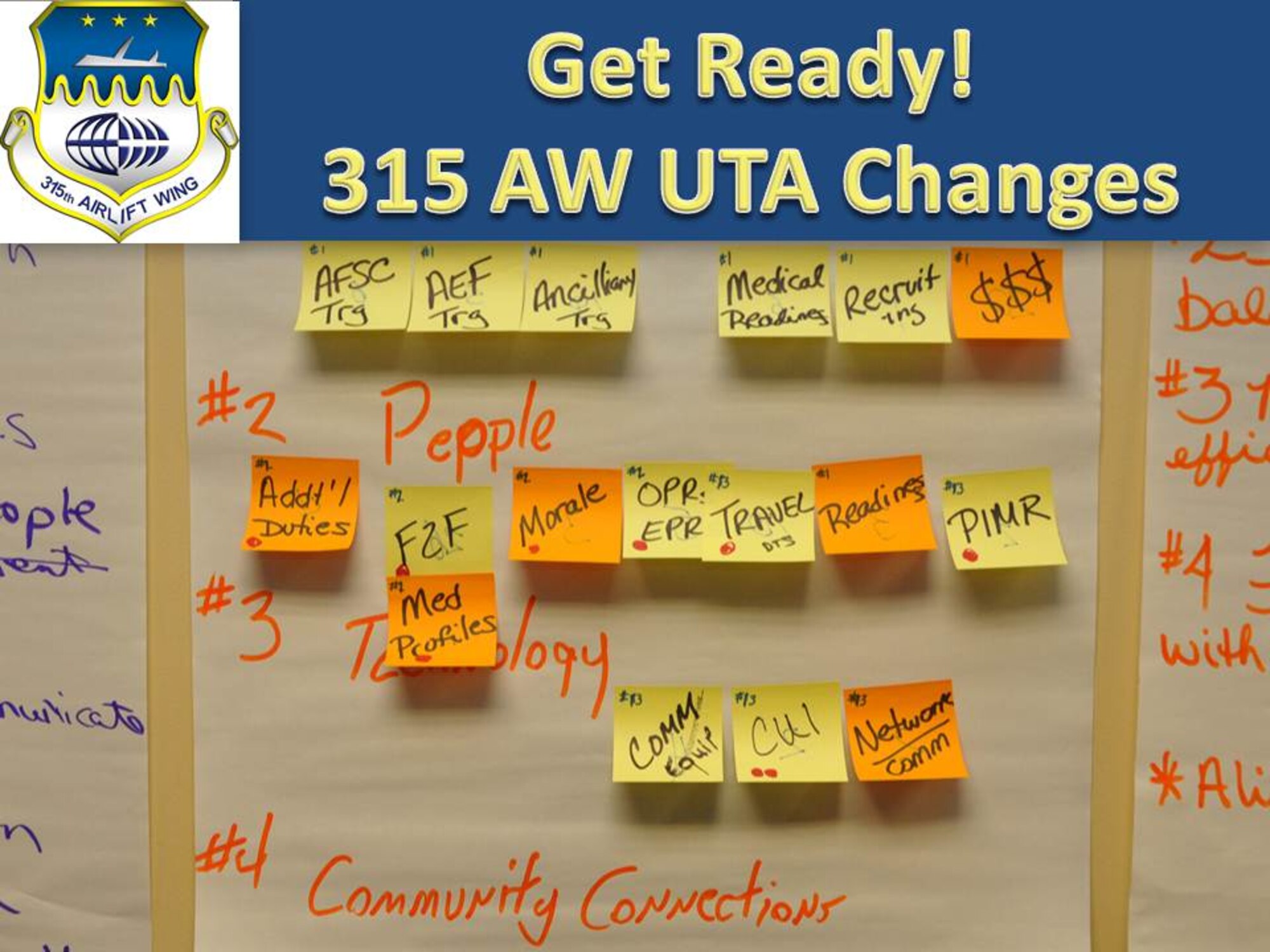 Beginning Oct. 18, Airmen assigned to the 315th Airlift Wing, Joint Base Charleston, S.C. will conduct a three-month trial and evaluation period executing a single unit training assembly (UTA) weekend. 