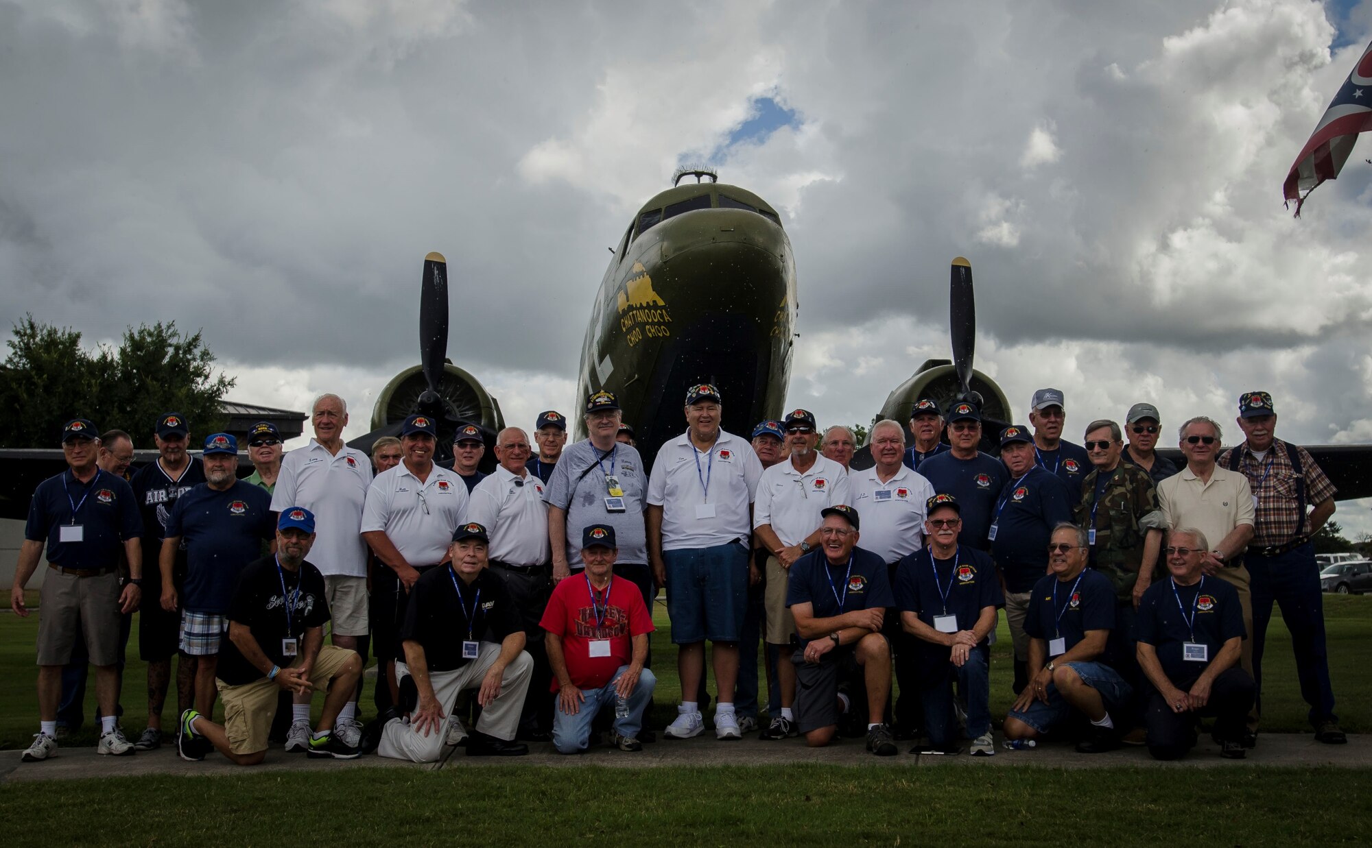 Members of the Pleiku Air Base Association met for a wreath laying ceremony Sept. 5, 2014, at Joint Base Charleston, S.C. The members of the group met to lay a wreath and honor their fellow Vietnam era service members who were stationed at Pleiku Air Base, and were killed or missing in action during the Vietnam War. (U.S. Air Force photo / Senior Airman Tom Brading)