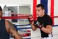 U.S. Air Force Airman 1st Class Juston Campos, 36th Intelligence Squadron target development analyst, spars with his mixed martial arts instructor at a martial arts academy in Newport News, Va., Sep. 8, 2014. Campos often spends two to three hours after work practicing Muay Thai eastern kickboxing and combat submission wrestling. (U.S. Air Force photo by Airman 1st Class Devin Scott Michaels)(This photo was cropped to emphasize the subject)