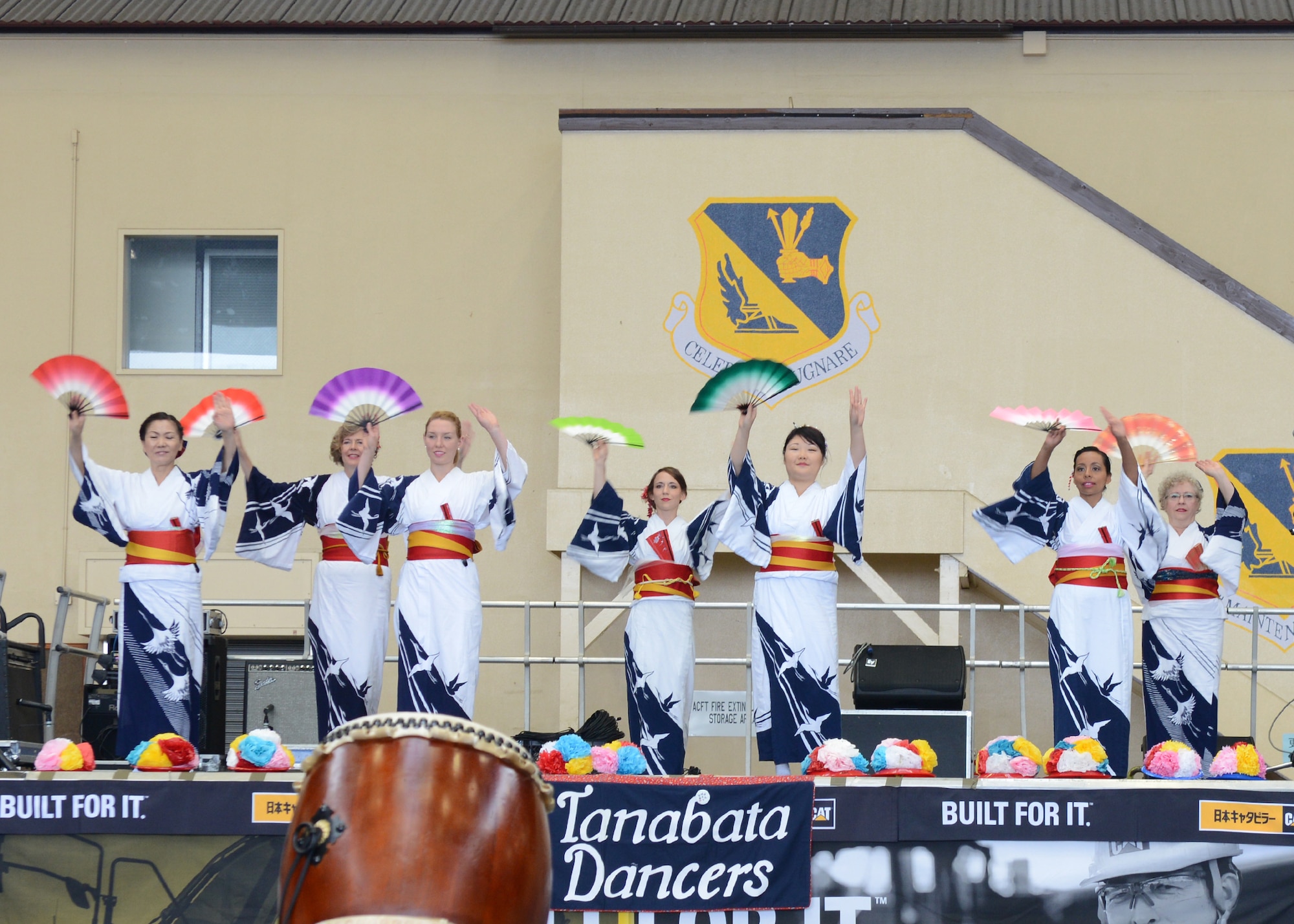 The Tanabata Dancers perform at the Japanese-American Friendship Festival at Yokota Air Base, Japan, Sept. 7, 2014. The festival provided the more than 148,000 attendees a chance to see a variety of U.S. and Japanese military aircraft and experience culture through food and live performances. (U.S. Air Force photo by Airman 1st Class David C. Danford/Released)