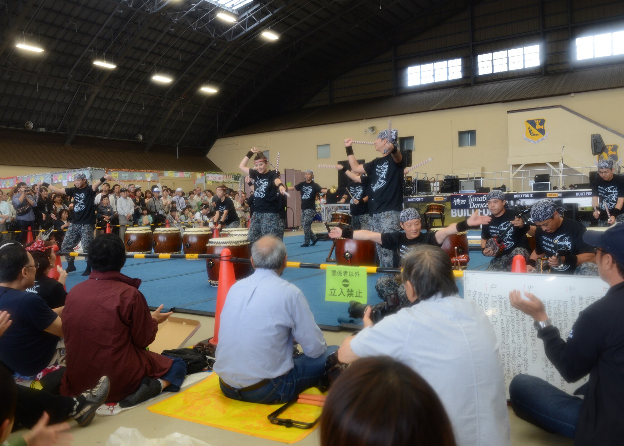 The Musashi Taiko team perform at the Japanese-American Friendship Festival at Yokota Air Base, Japan, Sept. 7, 2014. Over 148,000 people attended the two-day event. (U.S. Air Force photo by Airman 1st Class David C. Danford/Released)