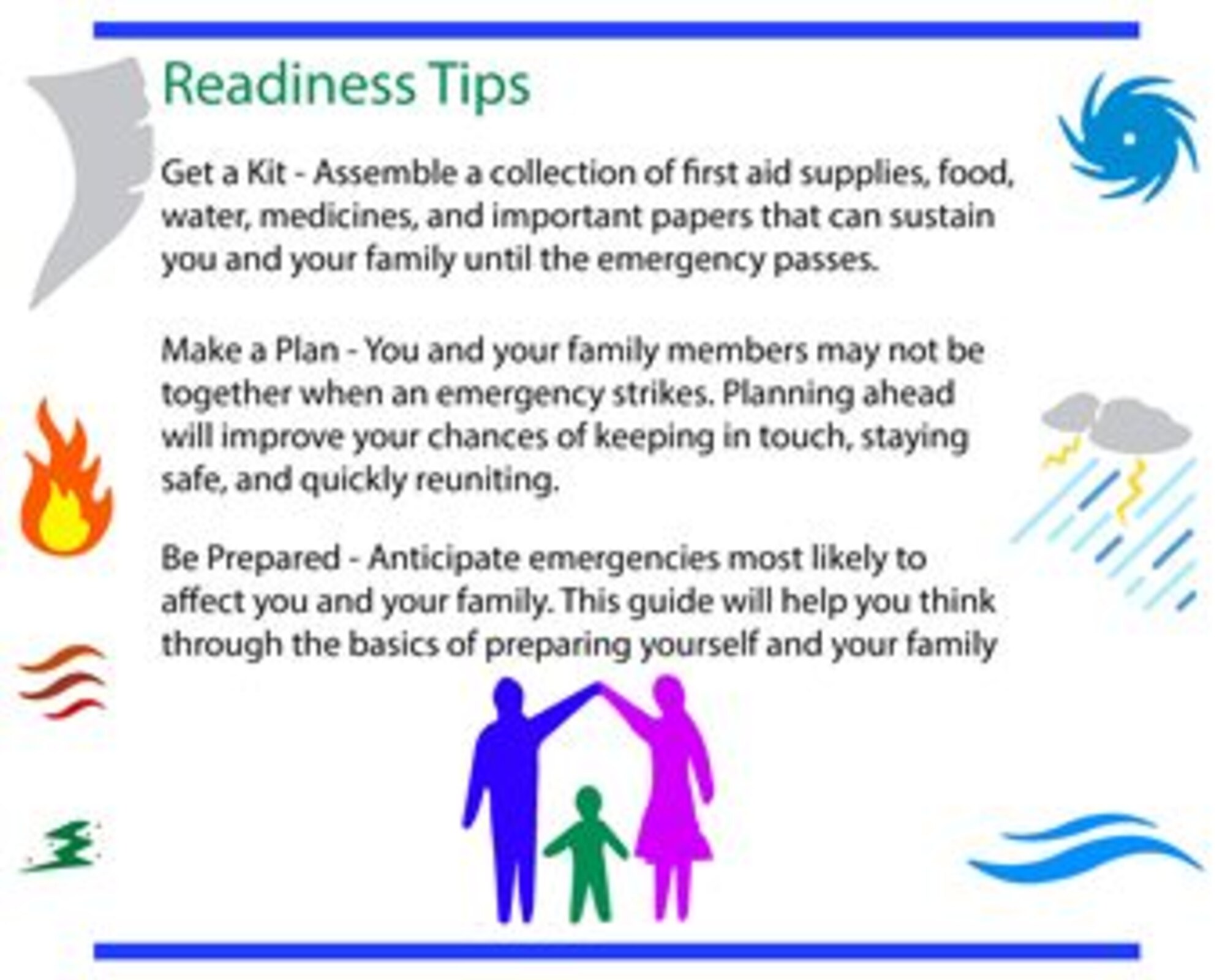 Readiness Tips(U.S. Air Force Graphic by Airman 1st Class Chris Massey)
